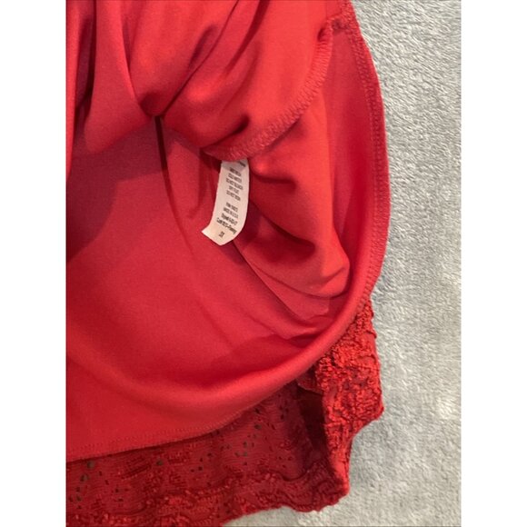 J.B.T. WOMAN 3X RED‎ DRESSY TANK TOP Chanel Textured Embroidery Lined Going Out - Picture 4 of 10